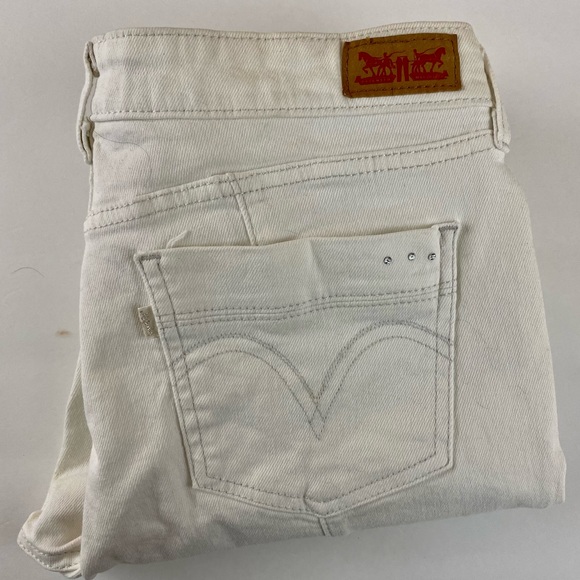 Levi’s White Denim Jeans. Leggings.  Jeggings. Skinny. Size 17. Super cute! - Picture 7 of 12